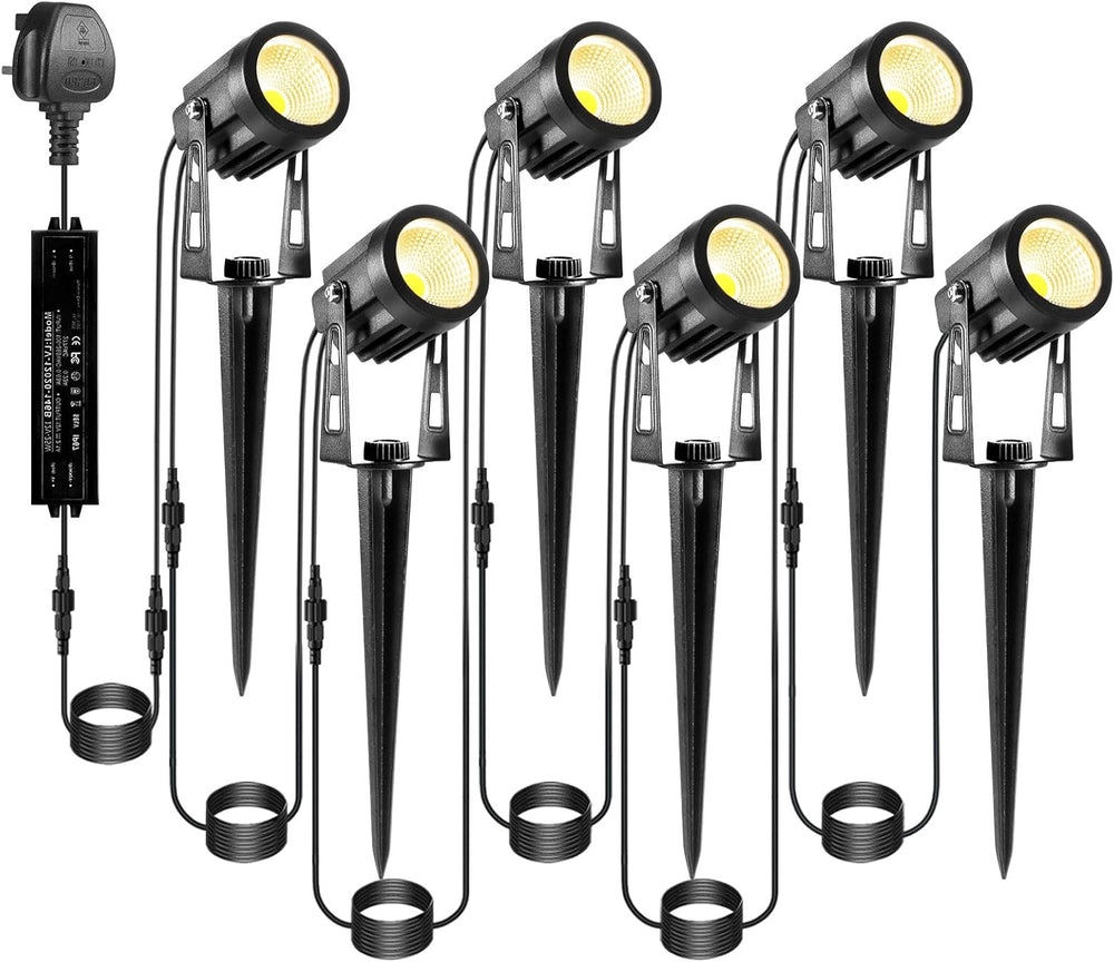 Garden Lights Mains Bs Plug Extendable
