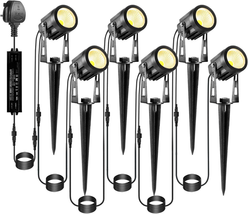 Garden Lights Mains Bs Plug Extendable