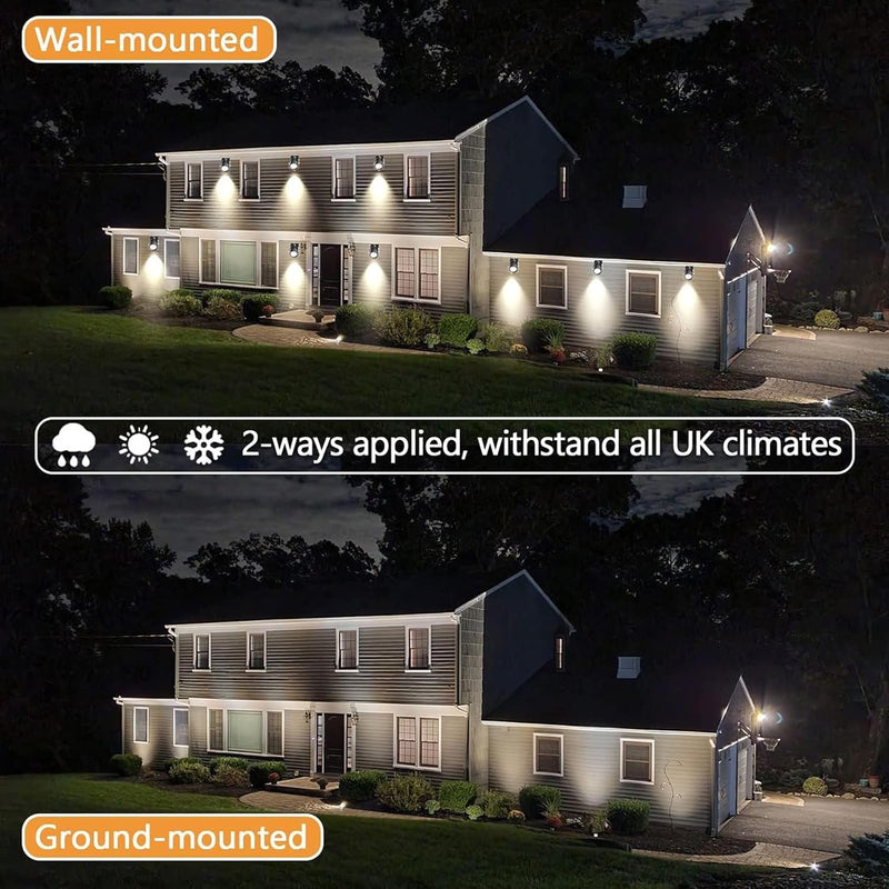 Garden Lights Mains Bs Plug Extendable