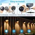 Garden Lights Mains Powered with Timer and Photocell (6 Pack)
