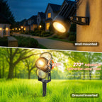 Garden Lights Mains Powered with Timer and Photocell (8 Pack)