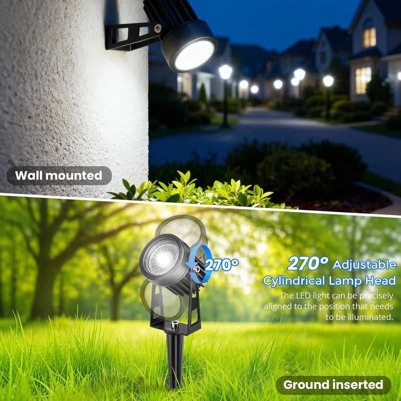 Garden Lights Mains Powered with Timer and Photocell (8 Pack)