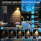 Garden Lights Mains Powered with Timer and Photocell (8 Pack)