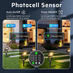 Garden Lights Mains Powered with Timer and Photocell (8 Pack)