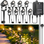 Garden Lights Mains Powered with Timer and Photocell (8 Pack)