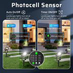 Garden Lights Mains Powered with Timer and Photocell (8 Pack)