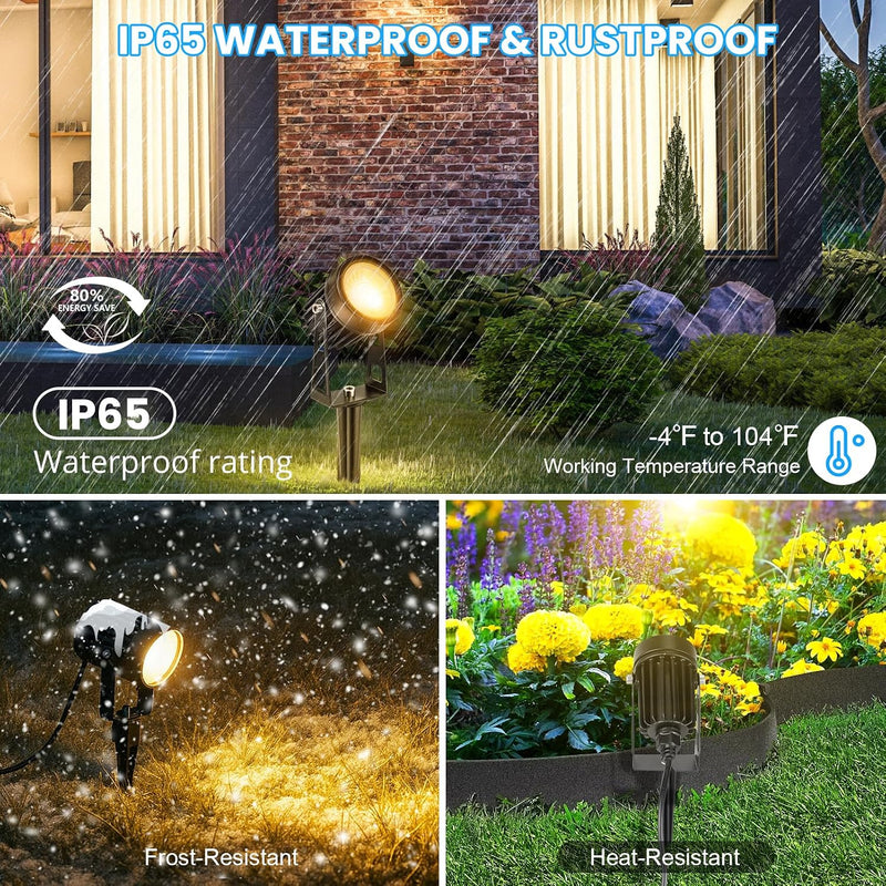 Garden Lights Mains Powered with Timer and Photocell (8 Pack)