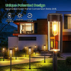 Garden Lights Solar Powered with Warm Tungsten Filament (4 Pack)