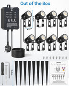 Garden Lights with Transformer Photocell Sensor 68FT Waterproof
