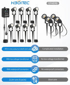 Garden Lights with Transformer Photocell Sensor 68FT Waterproof