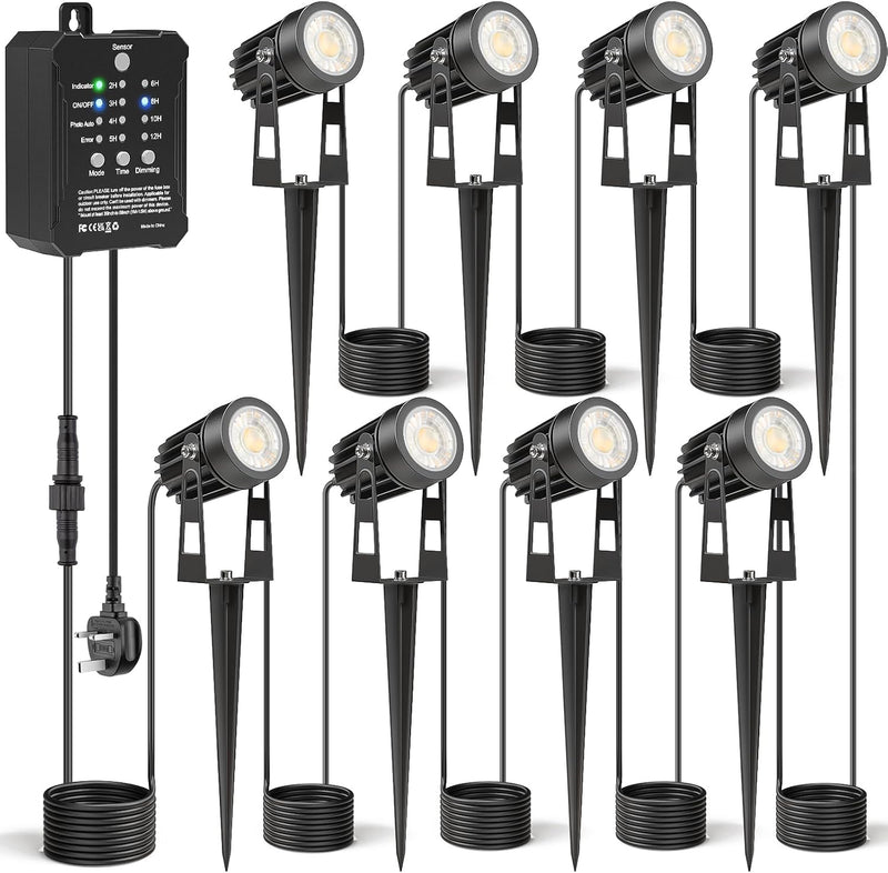Garden Lights with Transformer Photocell Sensor 68FT Waterproof