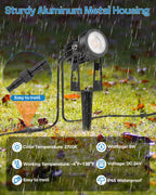 Garden Lights with Transformer Photocell Sensor 68FT Waterproof