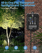 Garden Lights with Transformer Photocell Sensor 68FT Waterproof