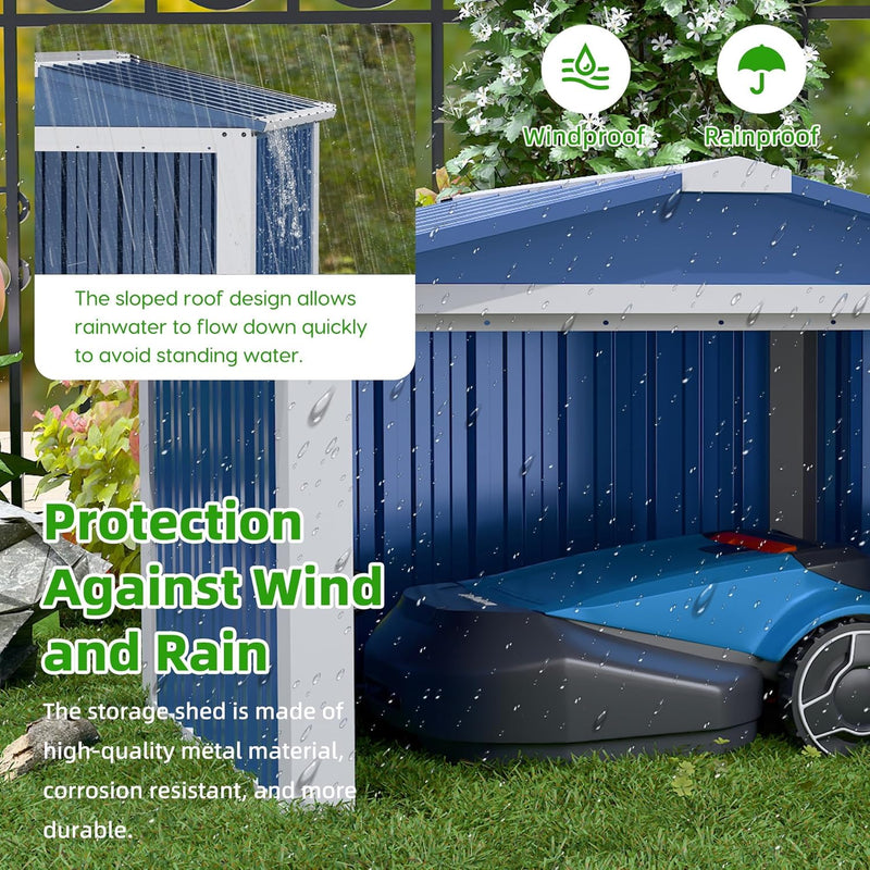 Garden Robot Lawnmower Garage H62cmxw90.5cmxd88.8CM