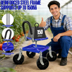 Garden Rolling Seat with Swivel Wheels 150KG