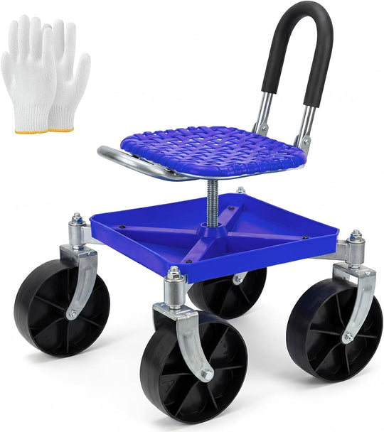 Garden Rolling Seat with Swivel Wheels 150KG