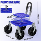 Garden Rolling Seat with Swivel Wheels 150KG
