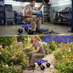 Garden Rolling Seat with Swivel Wheels 150KG