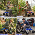 Garden Rolling Seat with Swivel Wheels 150KG