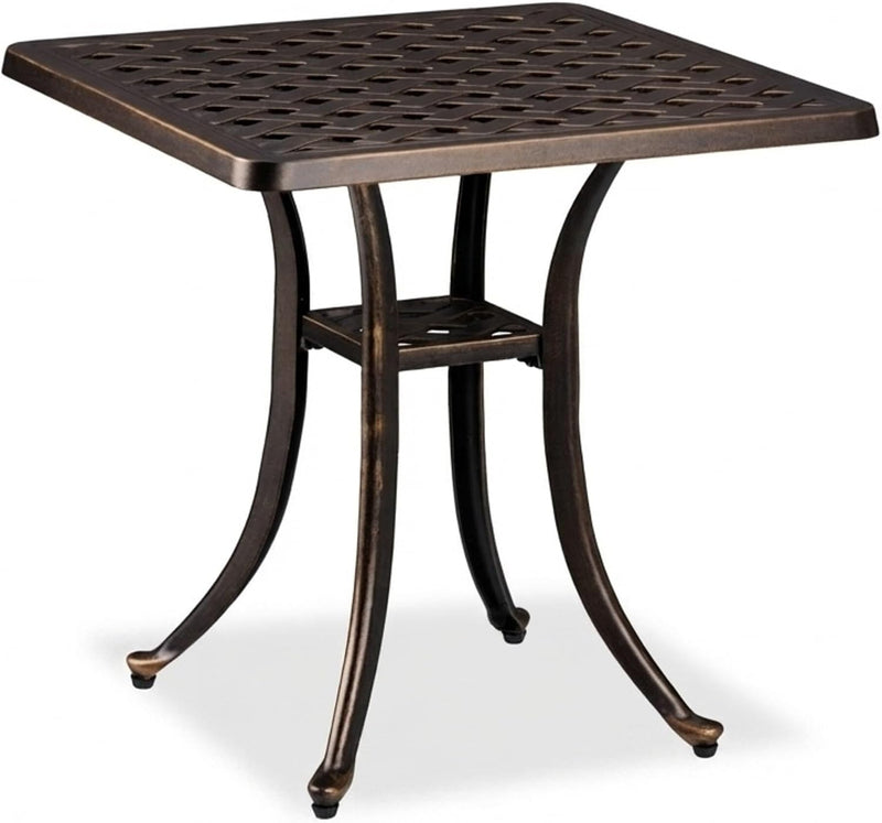 Garden Side Table Antique Cast Aluminium 53x54x54CM