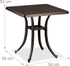 Garden Side Table Antique Cast Aluminium 53x54x54CM