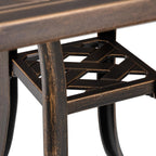 Garden Side Table Antique Cast Aluminium 53x54x54CM
