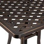 Garden Side Table Antique Cast Aluminium 53x54x54CM