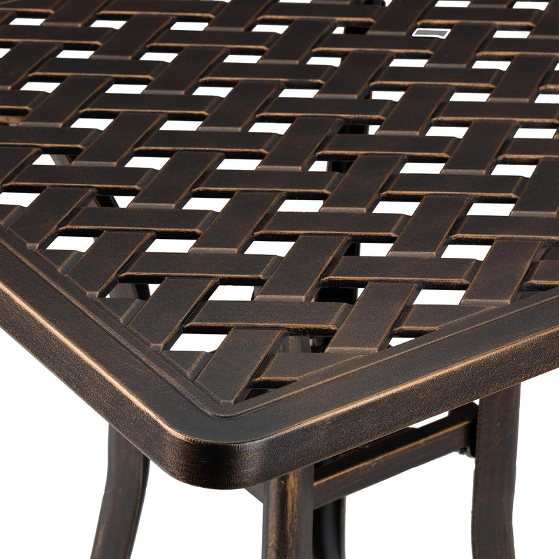 Garden Side Table Antique Cast Aluminium 53x54x54CM
