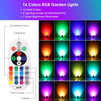 Garden Spike Lights: Colour Changing Lights Mains Powered