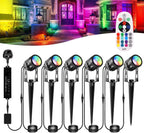 Garden Spike Lights: Colour Changing Lights Mains Powered