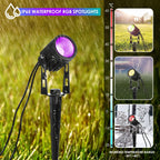 Garden Spike Lights: Colour Changing Lights Mains Powered