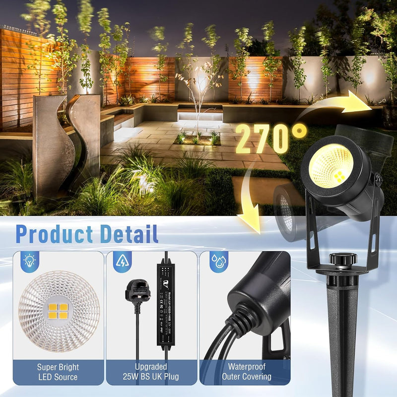 Garden Spot Lights 8 in 1 27m 88.58FT