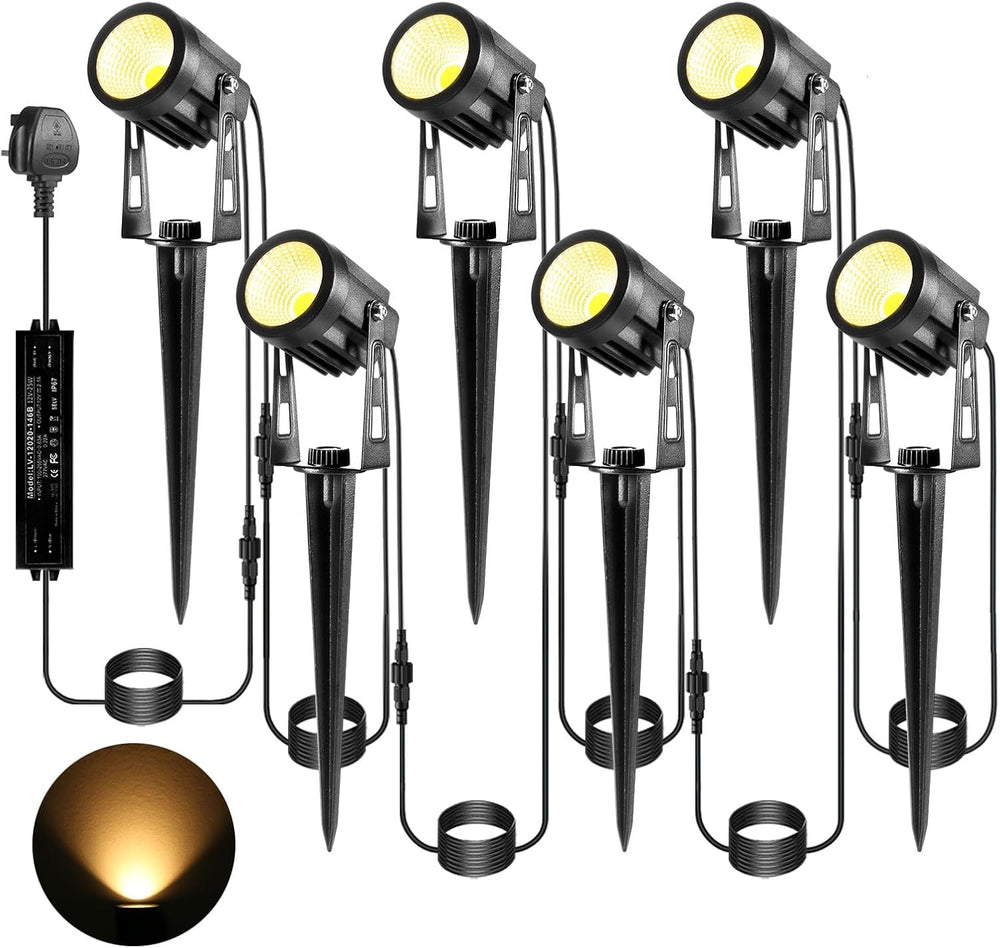 Garden Spotlights Mains Colour Changing