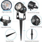 Garden Spotlights Mains Powered with Transformer (6 Pack)