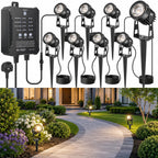 Garden Spotlights Mains Powered with Transformer (6 Pack)