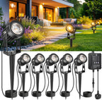 Garden Spotlights Mains Powered with Transformer (6 Pack)