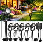Garden Spotlights Mains Powered with Transformer (6 Pack)