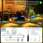 Garden Spotlights Mains Powered with Transformer (6 Pack)