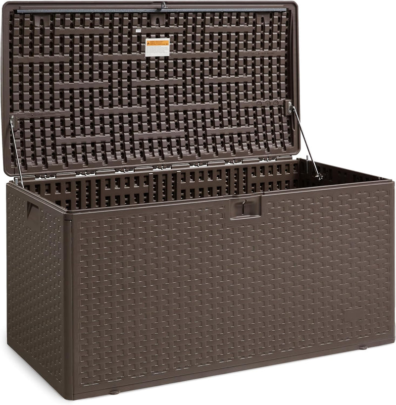 Garden Storage Box with Lockable Lid