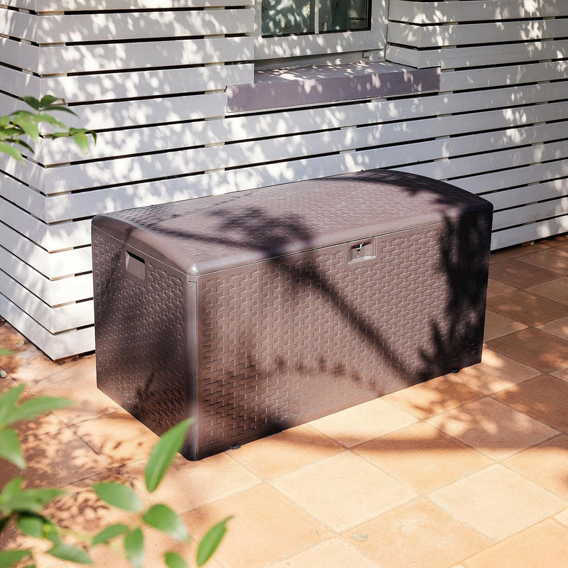 Garden Storage Box with Lockable Lid