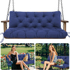 Garden Swing Cushions 3 Seater Waterproof Bench Cushion