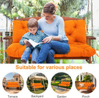 Garden Swing Cushions 3 Seater Waterproof Bench Cushion