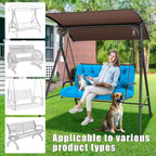 Garden Swing Cushions 3 Seater Waterproof Bench Cushion
