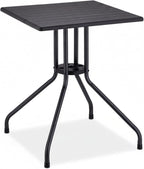 Garden Table Hxwxd: 75x61x61CM Wooden-Look Balcony Plastic