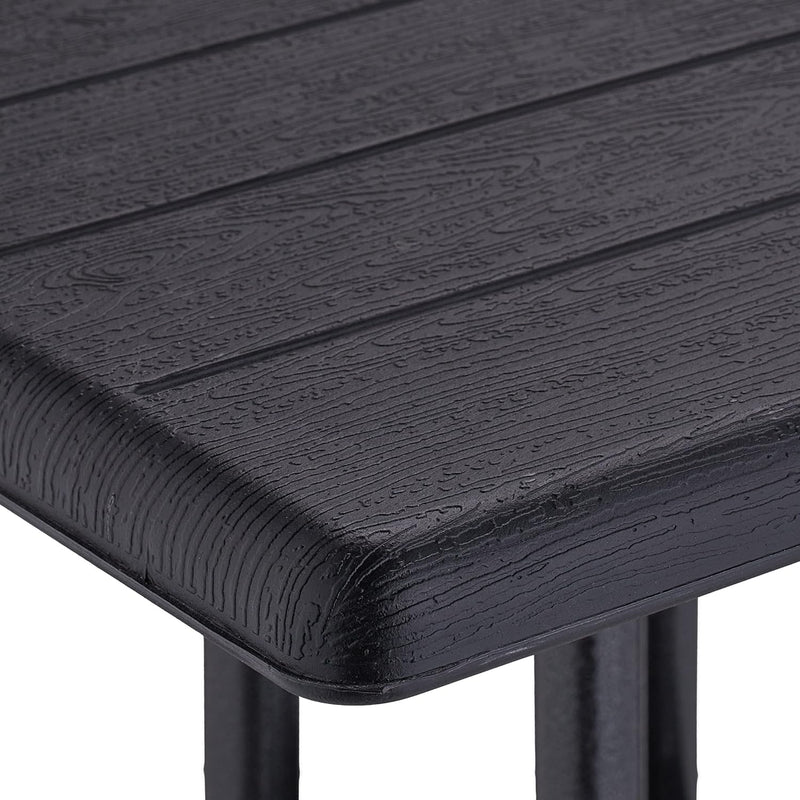 Garden Table Hxwxd: 75x61x61CM Wooden-Look Balcony Plastic
