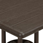 Garden Table in Wood-Look Steel 50% Plastic 75