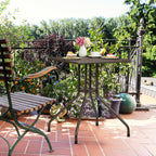 Garden Table in Wood-Look Steel 50% Plastic 75