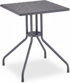 Garden Table Rattan Look Square Hxwxd: 75x61x61CM Balcony