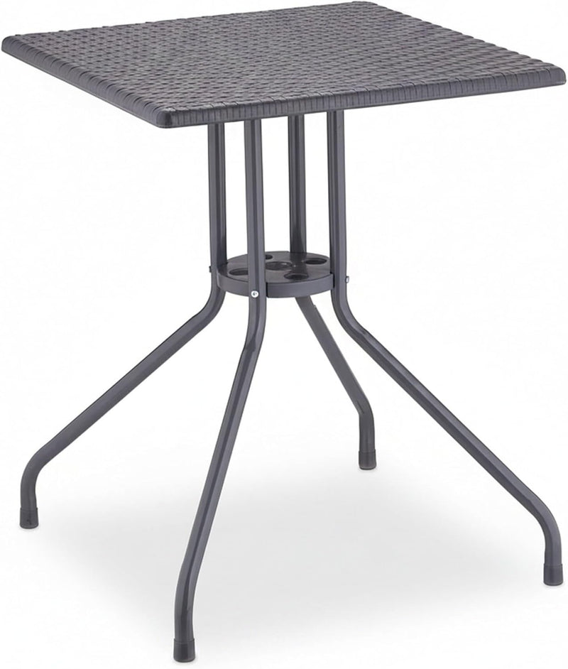 Garden Table Rattan Look Square Hxwxd: 75x61x61CM Balcony