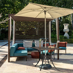 Garden Table with Umbrella Hole Antique Look Cast